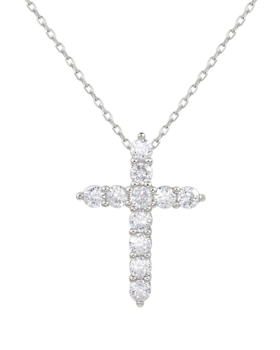 Suzy Levian Cz Jewelry Suzy Levian Silver Cz Cross Pendant Necklace