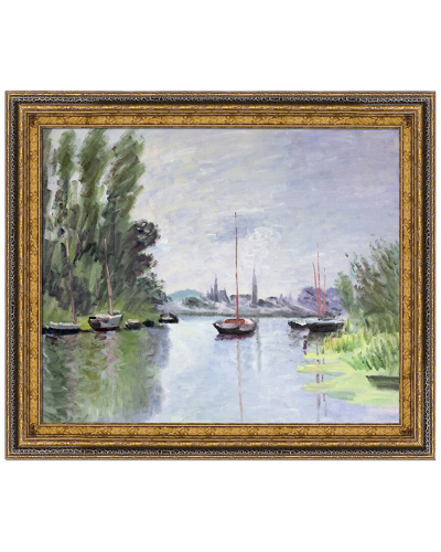La Pastiche Argenteuil Seen From The Small Arm Of The Seine Framed Art Print In Multicolor