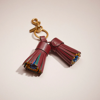 Coach Remade Colorblock Tassel Bag Charm In Dark Multi