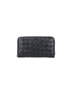 Bottega Veneta Woven Wallet In Black  