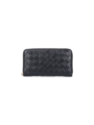 Bottega Veneta Woven Wallet In Black  