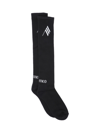 Attico Logo-embroidered Socks In Black  