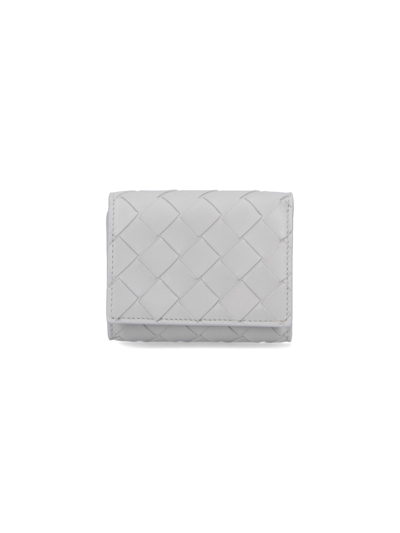 Bottega Veneta Tri-fold Wallet In Gray