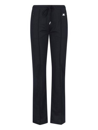 Courrèges Sports Pants "interlock" In Black