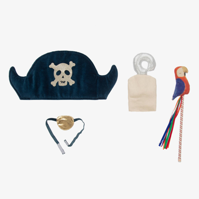 Meri Meri Blue Velvet Pirate Hat Costume Set