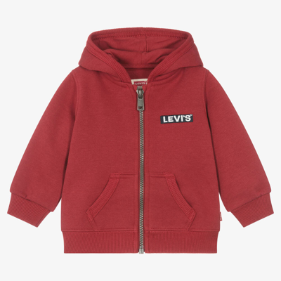 Levi's Babies'  Boys Red Cotton Zip-up Top
