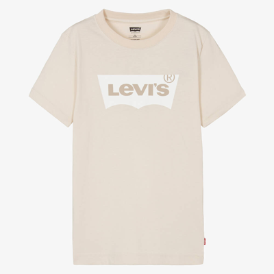 Levi's Teen Boys Beige Cotton T-shirt