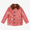 GUCCI GIRLS PINK COTTON DOUBLE G JACKET