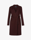 Theory Wrap Coat In Double-face Wool-cashmere In Malbec