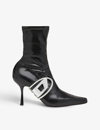Diesel D-eclipse Bt 100mm Logo-plaque Boots In Black