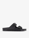 BIRKENSTOCK BIRKENSTOCK MEN'S BLACK EVA ARIZONA DOUBLE-STRAP LEATHER SANDALS