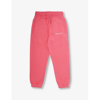 Off-white Bookish Logo Cotton Track Pants In Fuchsia Wh
