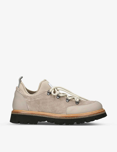 Eleventy Suede And Rubber Sneakers In Beige