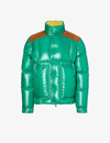 Moncler Ain Recycled Shiny Tech Down Jacket In Green