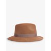 Reiss Ally - Camel Ally Wool Fedora Hat, Uk S-m