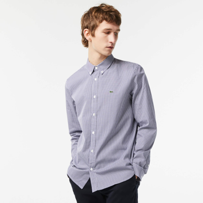 Lacoste Regular Fit Checked Shirt - 18 - 46 In White