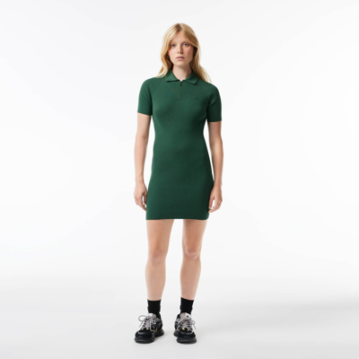 Lacoste Women's Knit Polo Dress - 34 In Green | ModeSens