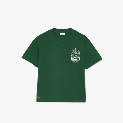 Lacoste Unisex Cotton Jersey Branded T-shirt - 6 Years In Green