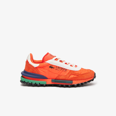 Lacoste Men's Elite Active Branded Sneakers - 10 In Orange,dark Green