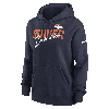 Nike Women's Wordmark Club (nfl Denver Broncos) Pullover Hoodie In Blue