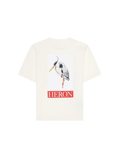 Heron Preston Heron Bird Painted Tee In Ivory,red