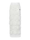 Prada Embroidered Duchesse Maxi-skirt In White
