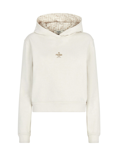 Fendi Sweatshirt In Nude & Neutrals