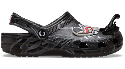 Crocs Spider-man Venom Classic Clog In Black/black/white