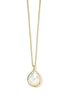 Ippolita 18kt Yellow Gold Rock Candy Medium Teardrop Mother-of-pearl Necklace In Gold