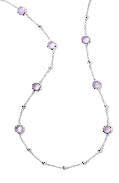 Ippolita Sterling Silver Ball And Stone Amethyst Necklace In Lavanda