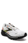 Brooks Adrenaline Gts 23 Running Sneaker In Oyster/ Black/ Red Orange