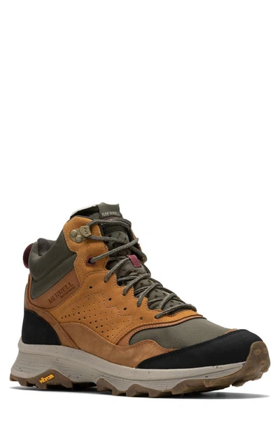 Merrell Speed Solo Mid Waterproof High Top Hiking Trainer In Spice