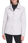Calvin Klein Quilted Water-resistant Short Jacket In Grey Owl