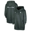 NIKE NIKE GREEN MICHIGAN STATE SPARTANS SIDELINE TWO-HIT CLUB FLEECE PULLOVER HOODIE
