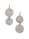 RENEE LEWIS WOMEN'S TWO-TONE 18K GOLD & 5 TCW DIAMOND DOUBLE-DROP EARRINGS