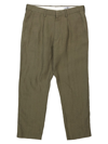 Nn07 Bill 1449 Slim-fit Pleated Organic Cotton-blend Ripstop Trousers In Green