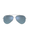Ray Ban Men's Rbr0101s 59mm Reverse Aviator Sunglasses In Silver
