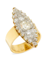 RENEE LEWIS WOMEN'S 18K YELLOW GOLD & 3.5 TCW DIAMOND MARQUISE CLUSTER RING