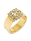 RENEE LEWIS WOMEN'S 18K YELLOW GOLD & 2 TCW DIAMOND CUSHION CLUSTER RING