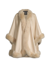 Sofia Cashmere Women's Faux Fur & Cashmere U-cape In Oat