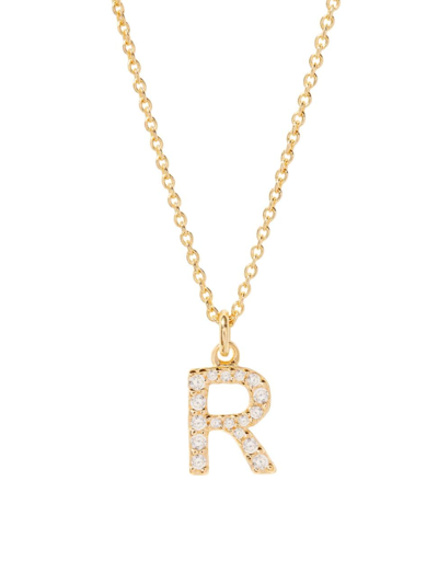 Brook & York Women's Blaire 14k-yellow-gold Vermeil & 0.3-0.11 Tcw Diamond Initial Pendant Necklace In Initial R