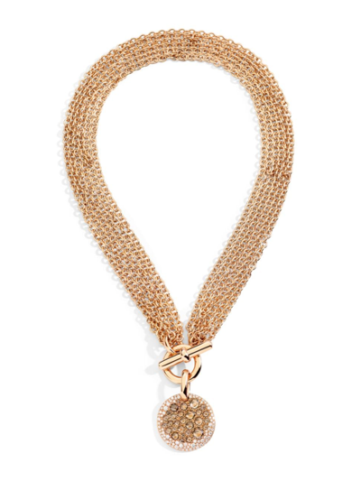 Pomellato Women's Sabbia 18k Rose Gold & 6.4 Tcw Diamond Pendant Necklace