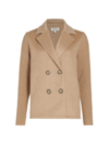 Splendid Singrid Double Breasted Wool Blend Jacket In Heather Camel