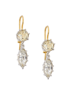 RENEE LEWIS WOMEN'S TWO-TONE 18K GOLD & 2.58 TCW DIAMOND DOUBLE-DROP EARRINGS