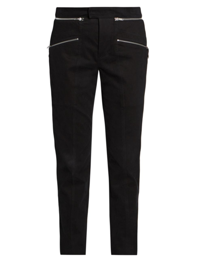 Isabel Marant Izis Slim-cut Cotton Trousers In Black