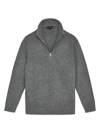 Vince Men's Relaxed Quarter-zip Knit Sweater In Medium Heather Grey