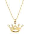 RENEE LEWIS WOMEN'S 18K YELLOW GOLD & 0.5 TCW DIAMOND CROWN PENDANT NECKLACE