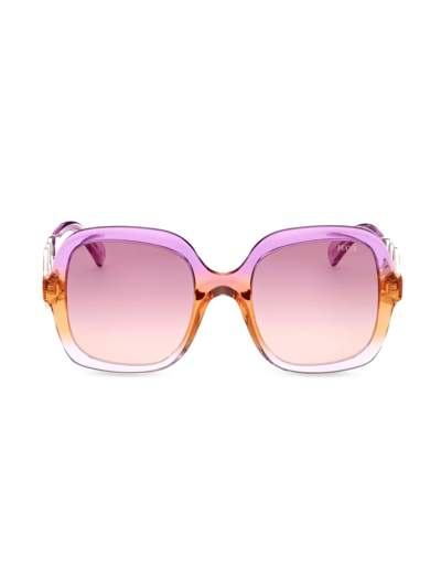 Emilio Pucci Women's 54mm Square Sunglasses In Gradient Violet