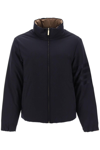 Thom Browne Reversible Down-feather Puffer Jacket In Blue,brown