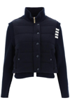 THOM BROWNE 4-BAR REVERSIBLE KNITTED JACKET